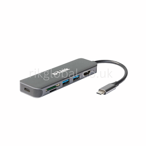 D-Link DUB-2327 6-in-1 USB-C Hub with HDMI, Card Reader & 60W Power Delivery
