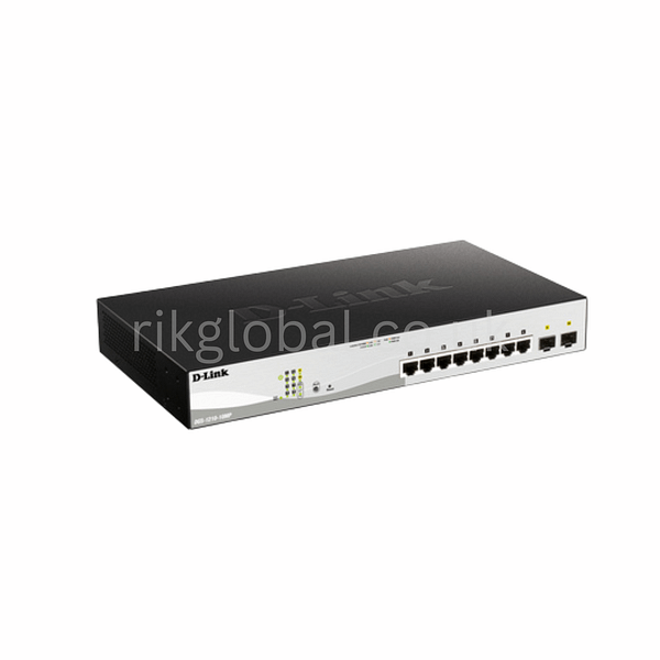 D-Link DGS-1210-10MP Managed PoE Switch | 8-Port Gigabit Ethernet + 2 SFP | L2/L3